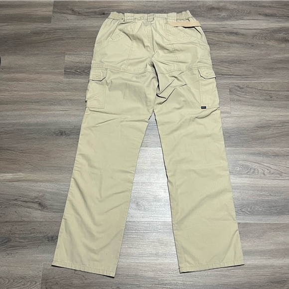 5.11 Tactical 10 Long Pants Beige Khakis Ripstop Workwear Pockets Utility Cargo - Picture 5 of 7
